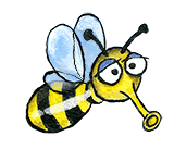 animated illustration bee